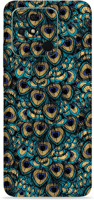 SkinoMania Redmi 10c Mobile Skin(Multicolor Peacock-Feather)
