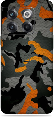 SkinoMania Oneplus 10T Mobile Skin(Multicolor Camo Orange)