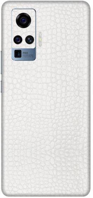 Vcare GadGets Vivo X50 Pro Mobile Skin(White Textured Leather)