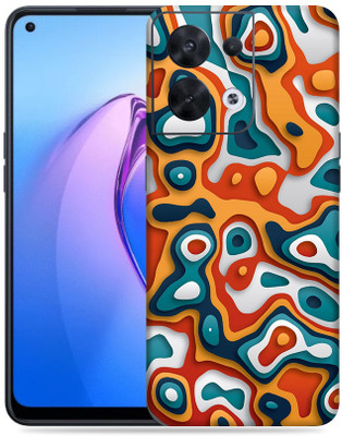 SkinoMania Oppo Reno 8 5G Mobile Skin(Multicolor Pour Art)