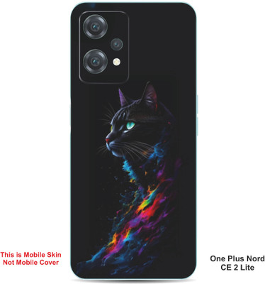 VYBE The Smart Choice One Plus Nord CE 2 Lite Cat Embossed Mobile Skin(Charcoal Grey 39)
