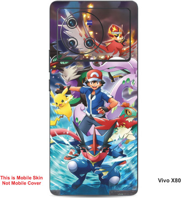 VYBE The Smart Choice Vivo X80 Pokemon Embossed Mobile Skin(MultiColour B12)