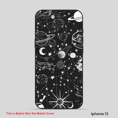 VYBE The Smart Choice iPhone 13 Universal Mobile Skin(Dark Black, White 6)