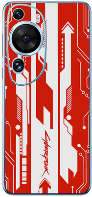 FCS Huawei P50 Pro Printed Back skin Mobile Skin(Cyber Punk Red)