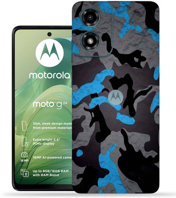 OggyBaba Moto G04 Mobile Skin(Camo Blue)