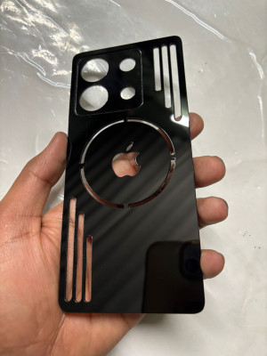 TWUAOP REDMI NOTE 13 PRO 5G MIRROR BACK PANNEL ACRYLIC SHEET Mobile Skin(Black)