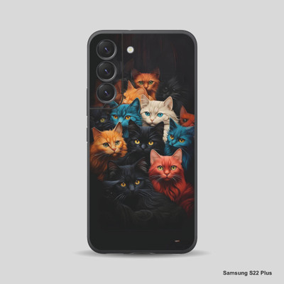 VYBE The Smart Choice Samsung S22 Plus Cat Mobile Skin Mobile Skin(Bluish Purple 30)