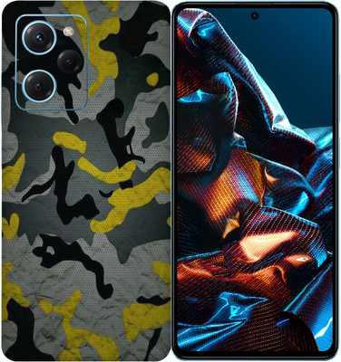 SkinoMania POCO X5 Pro 5G Mobile Skin(Multicolor Camo_Yellow)