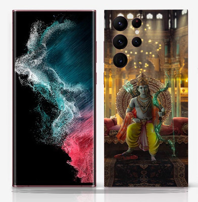 SkinoMania Samsung Galaxy S22 Ultra Mobile Skin(Bhagwan ram Multicolor Mobile skin)