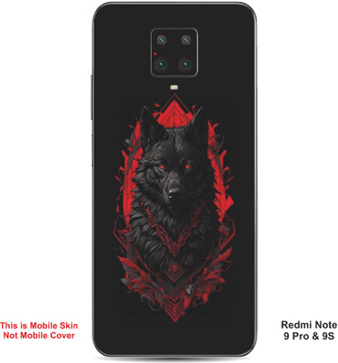 VYBE The Smart Choice Redmi Note 9S Wolf Embossed Mobile Skin(Flush Mahogay 17)