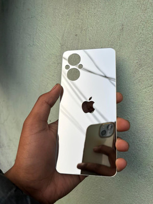 TWUAOP OPPO F21 PRO 5G MIRROR BACK PANNEL ACRYLIC SHEET APPLE Mobile Skin(Silver)