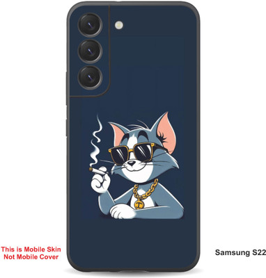 VYBE The Smart Choice Samsung S22 Tom Embossed Mobile Skin(Dark Blue Grey 8)