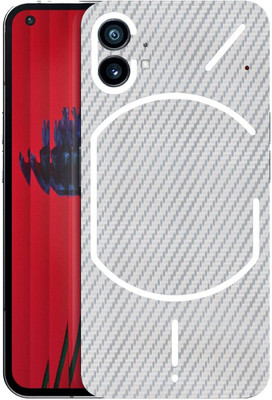 LAMHA Nothing Phone 1, nothing phone (1) Mobile Skin(Ultra Super Silver Carbon Fiber Wrap Sticker With High Matte Finish.)