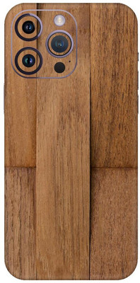 Yuckquee iPhone 14 Pro Max Mobile Skin for Back & Camera Protective - D185 Mobile Skin(Wooden-185)