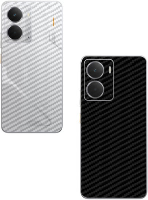 candeal mart (Pack of 2) Realme P3 5G Back skin sticker / Vinyl wrap / film Mobile Skin(Carbon Fiber 3D ,Transparent Black)