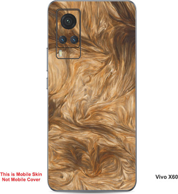 VYBE The Smart Choice Vivo X60 Abstract Embossed Mobile Skin(Brown Sugar 10)