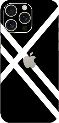 SkinoMania iPhone 16 Pro Max Premium Vinyl Mobile Skin (Multicolor) Mobile Skin(Cross black line)