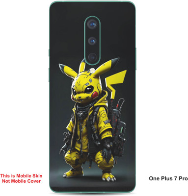 VYBE The Smart Choice One Plus 7 Pro Pikachu Embossed Mobile Skin(Bird Yellow 16)