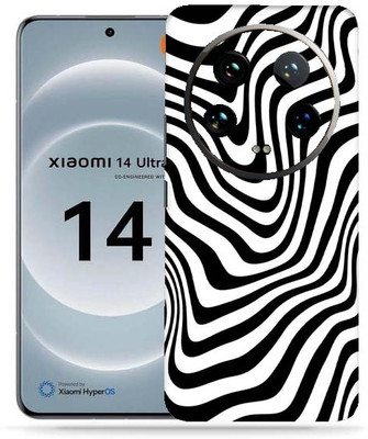 SkinoMania Xiaomi 14 Ultra Mobile Skin(Waves Black AND White)