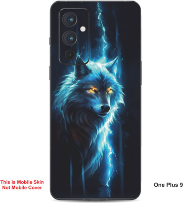 VYBE The Smart Choice One Plus 9 Wolf Embossed Mobile Skin(Curious Blue 25)