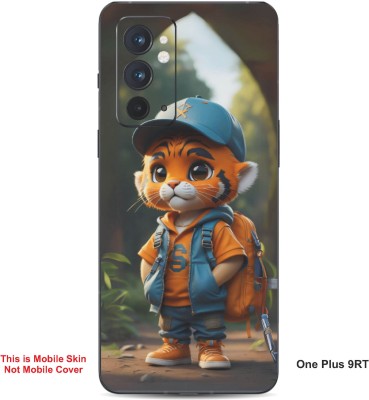 VYBE The Smart Choice One Plus 9RT Tiger Cartoon Embossed Mobile Skin(Ruddy Brown 22)