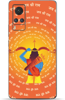 VYBE Vivo X60 Shree Ram Mobile Skin Mobile Skin(Pumpkin 37)