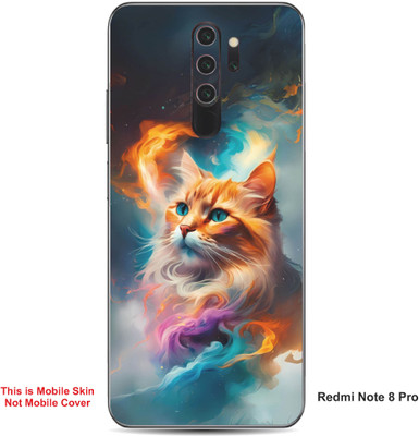 VYBE The Smart Choice Redmi Note 8 Pro Cat Embossed Mobile Skin(Pale Copper 14)