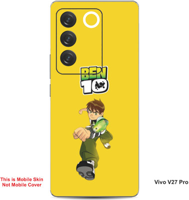 VYBE The Smart Choice Vivo V27 Pro Ben 10 Embossed Mobile Skin(Golden Yellow B5)