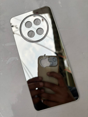 TWUAOP REALME 13 5G MIRROR BACK PANNEL ACRYLIC SHEET APPLE Mobile Skin(Silver)