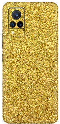 Vcare GadGets Glitter Gold vivo V21 5G Mobile Skin(Glitter Gold)
