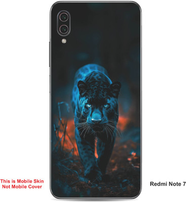 VYBE The Smart Choice Redmi Note 7 Black Panther Mobile Skin(Bluish Cyan 13)