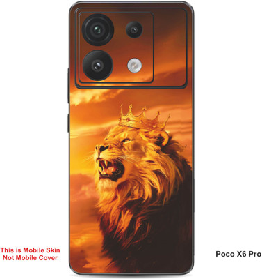 VYBE The Smart Choice Poco X6 Pro Lion Embossed Mobile Skin(Brownish Orange 2)