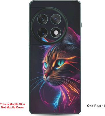 VYBE The Smart Choice One Plus 11 Cat Embossed Mobile Skin(Glacial Blue Ice 32)