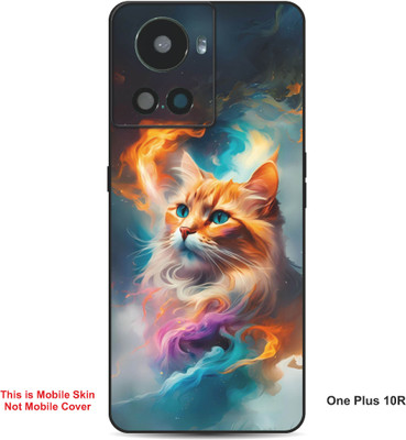 VYBE The Smart Choice One Plus 10R Cat Embossed Mobile Skin(Pale Copper 30)