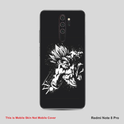 VYBE The Smart Choice Redmi Note 8 Pro Goku Mobile Skin Mobile Skin(White Black B33)