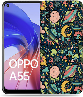 WeCre8 Skin's Oppo A55 Mobile Skin(Space Graffiti Multicolor Mobile Skin With Cleaning Wipe)