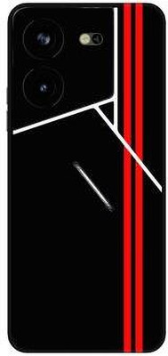 Vcare GadGets Pova 5 Pro (5G) Mobile Skin(Red & Black)