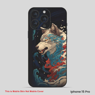 VYBE The Smart Choice iPhone 15 Pro Wolf Embossed Mobile Skin(Desert Sand 8)
