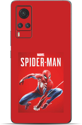 VYBE Vivo X60 Spiderman Mobile Skin Mobile Skin(Auburn Red 37)