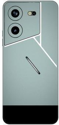 Vcare GadGets Pova 5 Pro (5G) Mobile Skin(Muted Silver & Black)