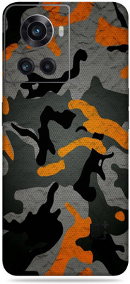 SkinoMania Oneplus 10R-5G Mobile Skin(Multicolor Camo Orange)