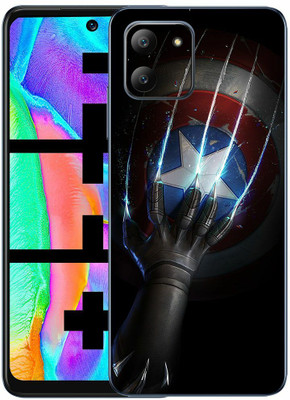 FCS Infinix Hot 11 Printed Back Skin Mobile Skin(Captan Vs Panther Skin)