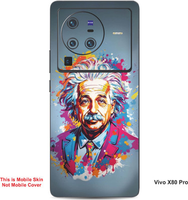 VYBE The Smart Choice Vivo X80 Pro Art Embossed Mobile Skin(Cadet Grey 15)