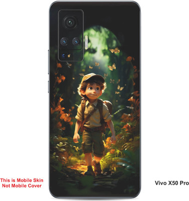 VYBE The Smart Choice Vivo X50 Pro Animated Little Boy Mobile Skin(Light Moss Green B8)