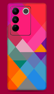 SkinoMania Vivo V27 Pro 5G Mobile Skin(Multicolor Triangles)