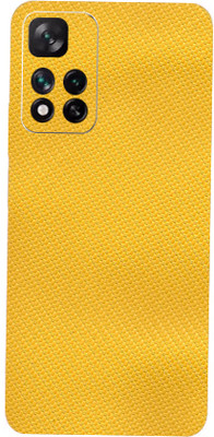 TJ CREATION Xiaomi 11i Hypercharge 5G Mobile Skin(Ultra Super Yellow Carbon Fiber Skin With High Matte Finish.)