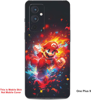 VYBE The Smart Choice One Plus 9 Super Mario Embossed Mobile Skin(Lava Red 19)