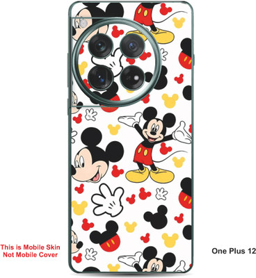 VYBE The Smart Choice One Plus 12 Mickey Mouse Embossed Mobile Skin(Milk White, Black 28)