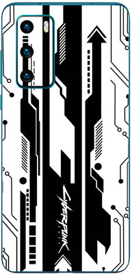 FCS Huawei P40 4G Printed Back skin Mobile Skin(Cyber Punk White)
