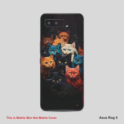 VYBE The Smart Choice Asus Rog 5 Cat Mobile Skin Mobile Skin(Bluish Purple 3)